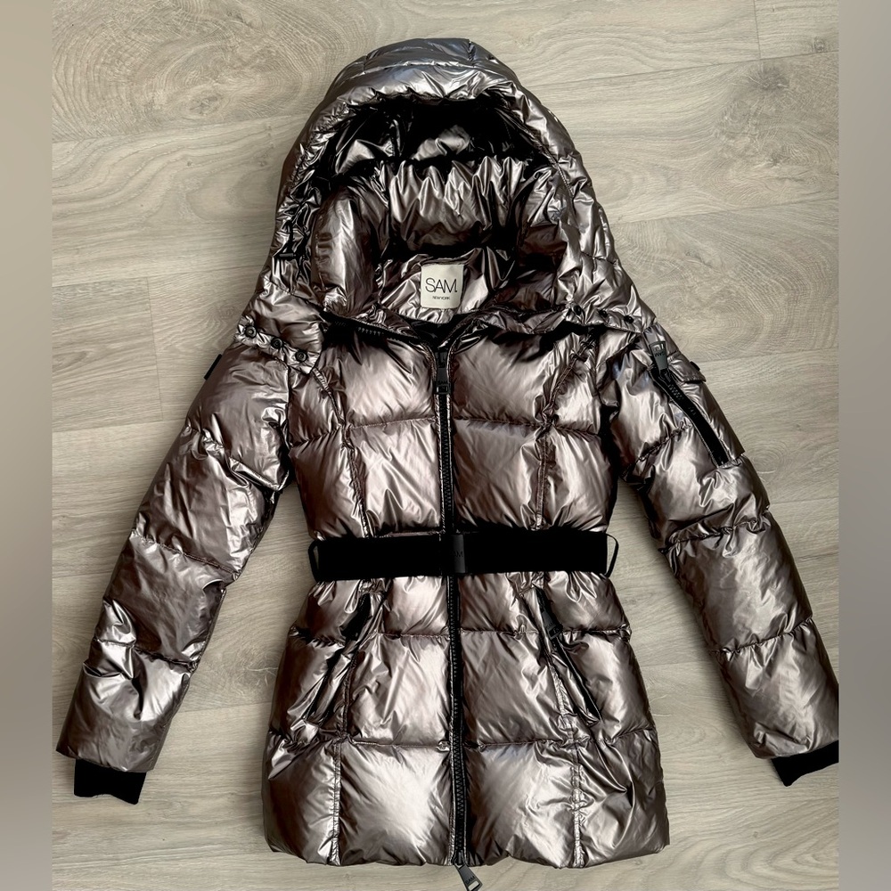 Sam Women’s Jacket, Metallic Silver, Medium Size